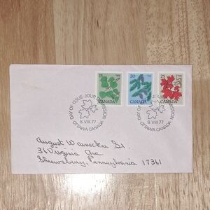 First Day Issue Canadian Stamps Envelope